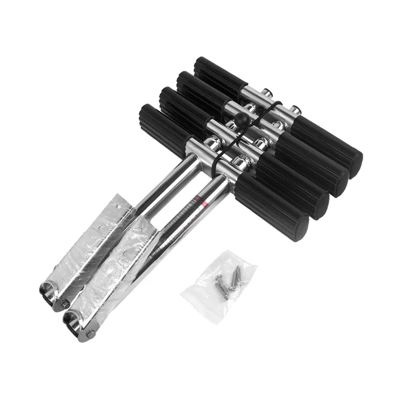 Stainless Steel Vertical Telescoping Transom Mounting Ladder Hidden Sewer Ladder Boat Accessories 4 Steps Boat Swiming Ladder