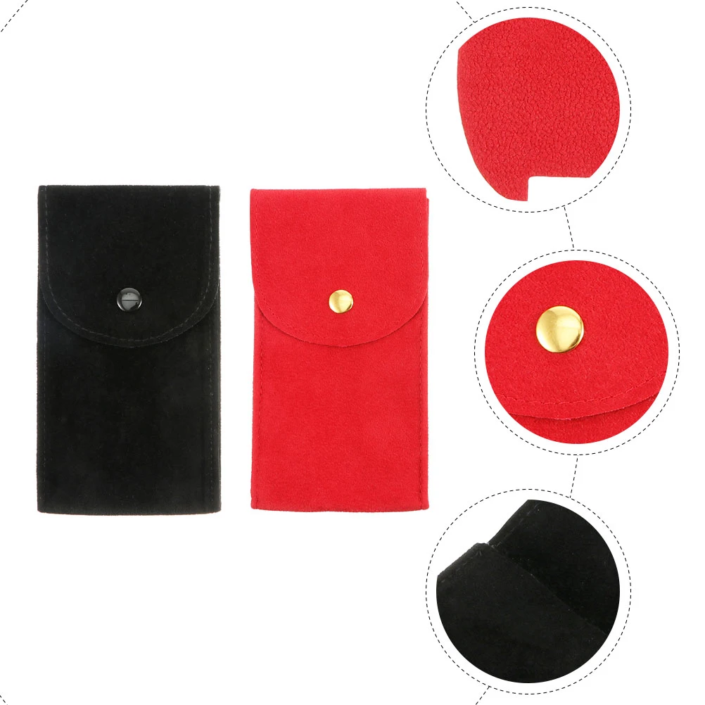 4pcs 플란넬 파우치 여행용 보관 케이스 내구성 내마모성 야외 휴대용 주최자 가방 시계 홀더 쥬얼리