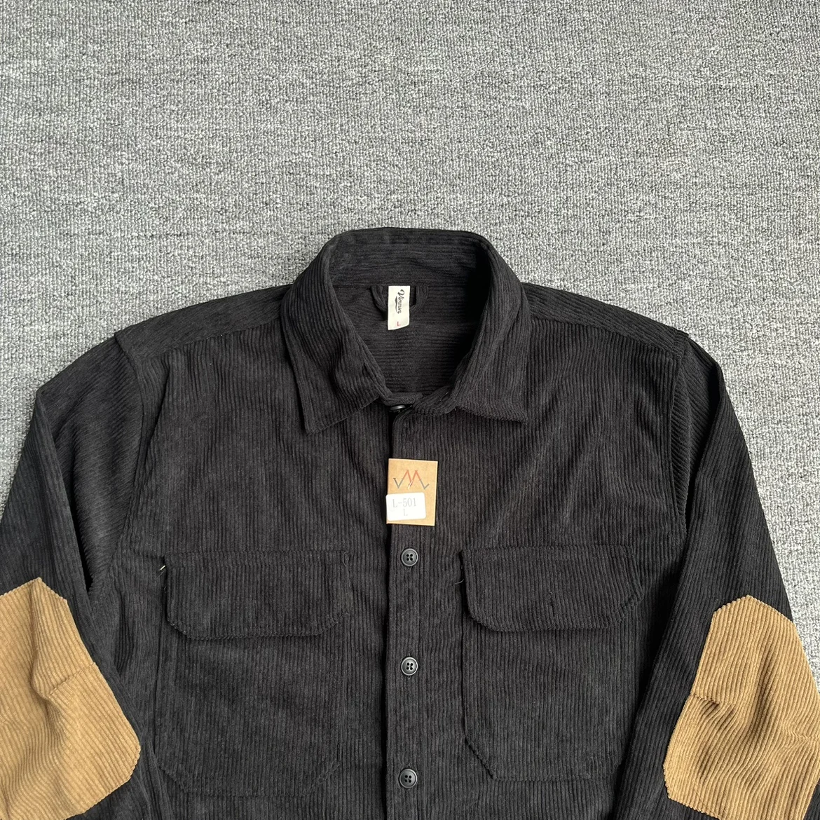 Autumn Winter Dense Corduroy Shirts for Men Patch Multi Pockets Casual Workwear American Vintage HK Male Loose Tops Youth Y2k