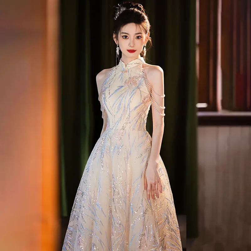 Y2K Evening Dresses Women's Dress 2025 New Toasting Dress Bride New Chinese High-End Light Luxury