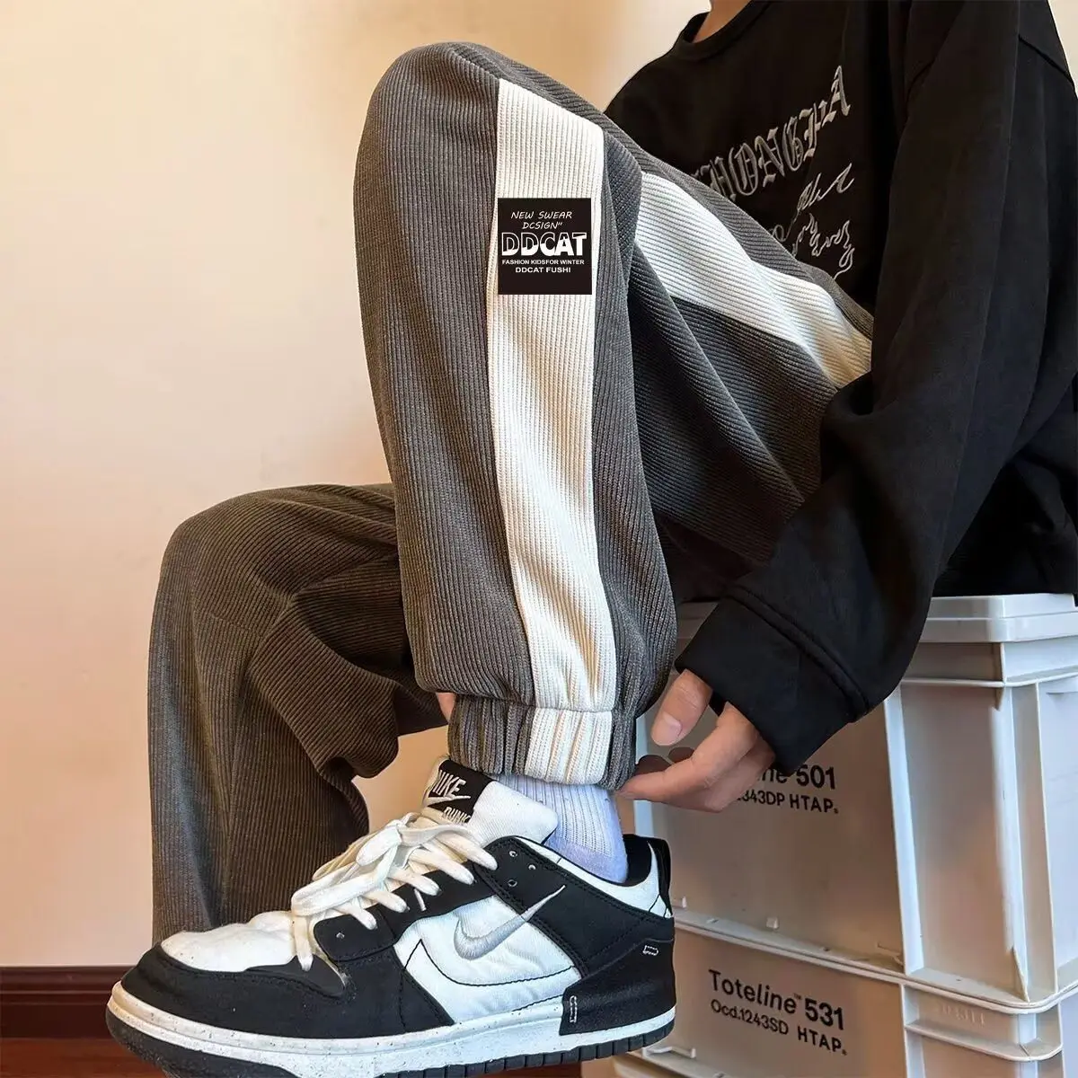 

New 2025 Men's Loose Casual Pants Korean Sle Trendy Versatile Thin Hanging Wide Leg Floor Length Summer Long Trousers