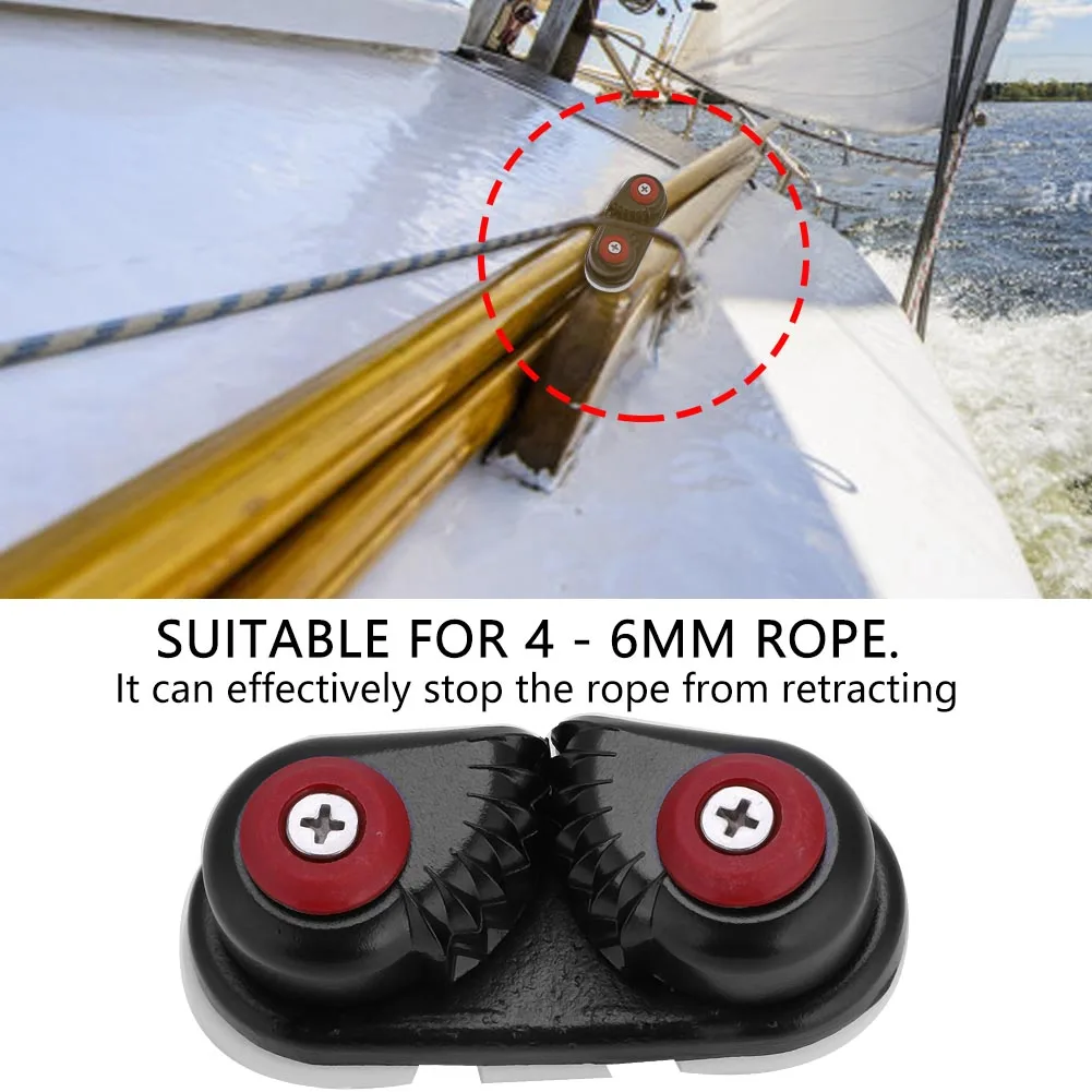 Ball Bearing Cam Cleat Aluminum Cam Cleat Fast Entry Boat Sailing Sailboat Ball Bearing Rope Cam Cleat Black Accessory