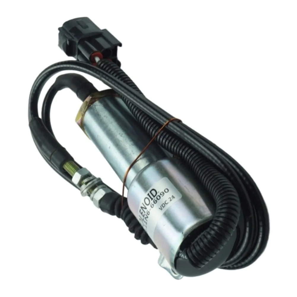 24V DC Engine Shutdown Solenoid for For excavator Generator Replacement 11E1-60100-24 Fits 11N6 66090 Compatible Models