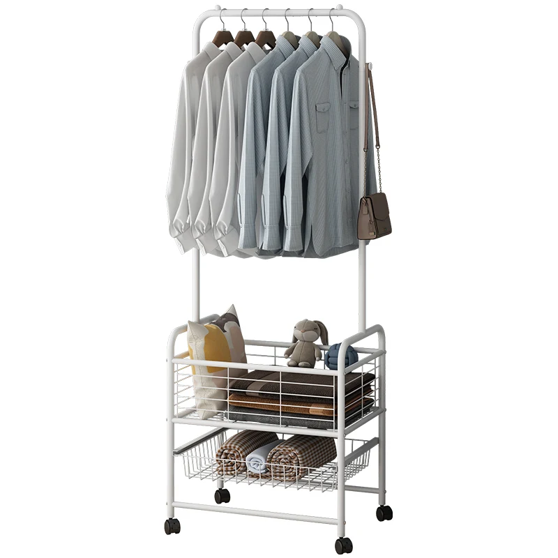 

Clothes rack floor bedroom coat folding indoor clothes rack