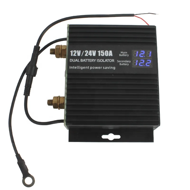 TYTXRV DC 12V/24V 150A RV Car Intelligent Modification with Voltage Display Battery Separator Dual Battery Isolator RV Parts