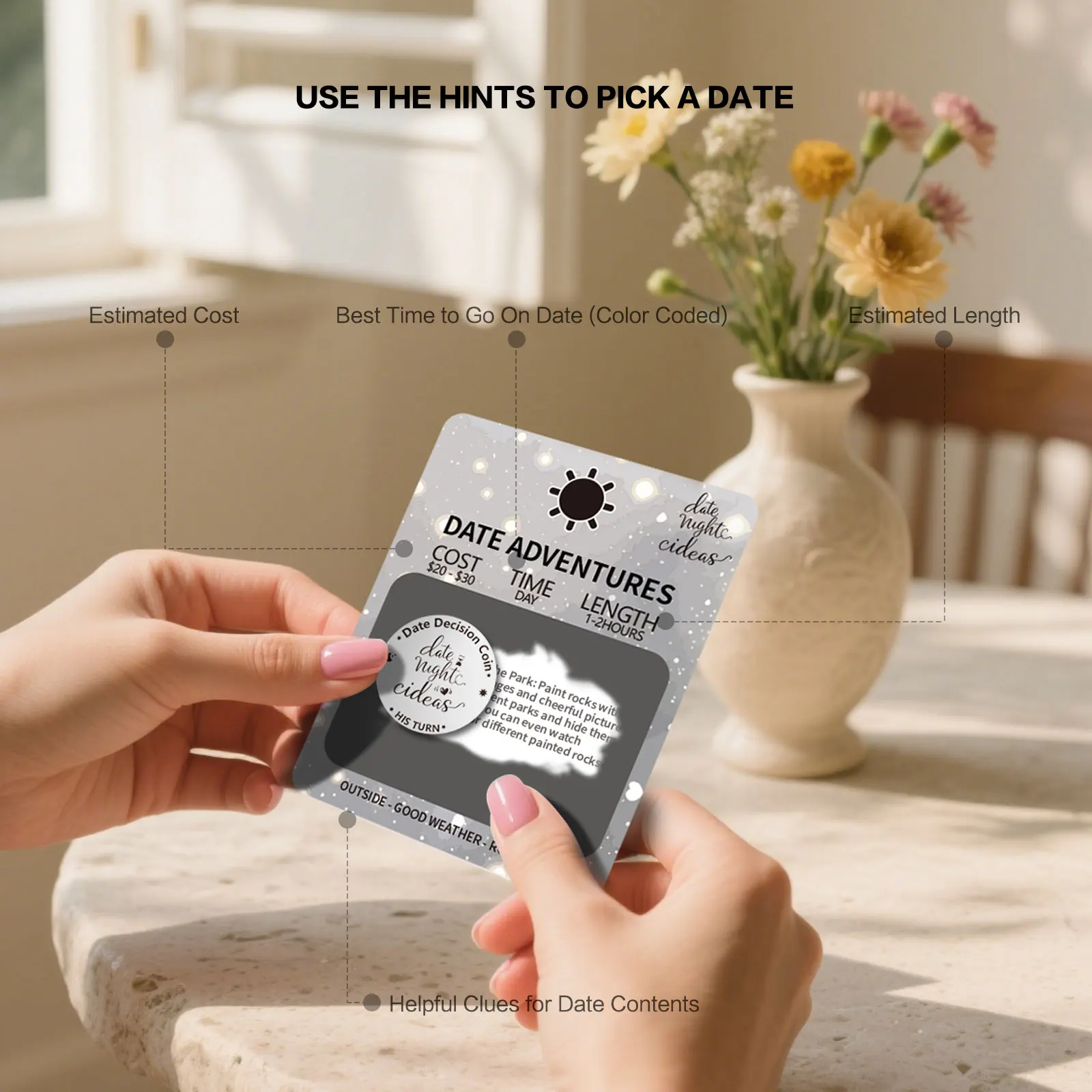 52 لعبة بطاقات أفكار ليلية رومانسية للخدش، ألعاب الأزواج، هدايا مثالية للزوجين له، هدايا للأزواج للذكرى السنوية #5