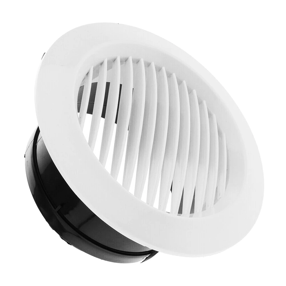 75/100/125/150/200mm Air Vent Grille Circular Indoor Ventilation Outlet Duct Pipe Cover Cap For Bathroom Kitchen Office Tool New