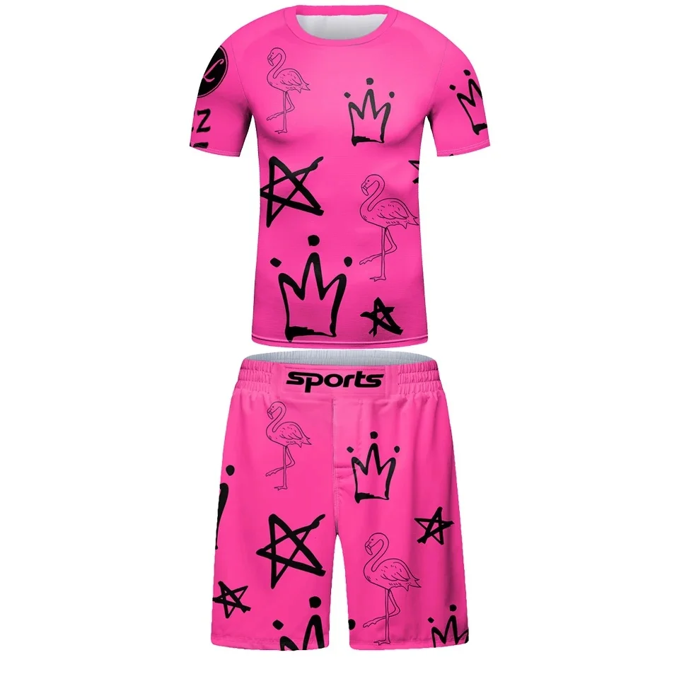 2026 Selling Shirt Jujutsu Kickboxing Training Children's Wear resistant Clothing Polyester Tight Suit Sports Set Fitness Shirt