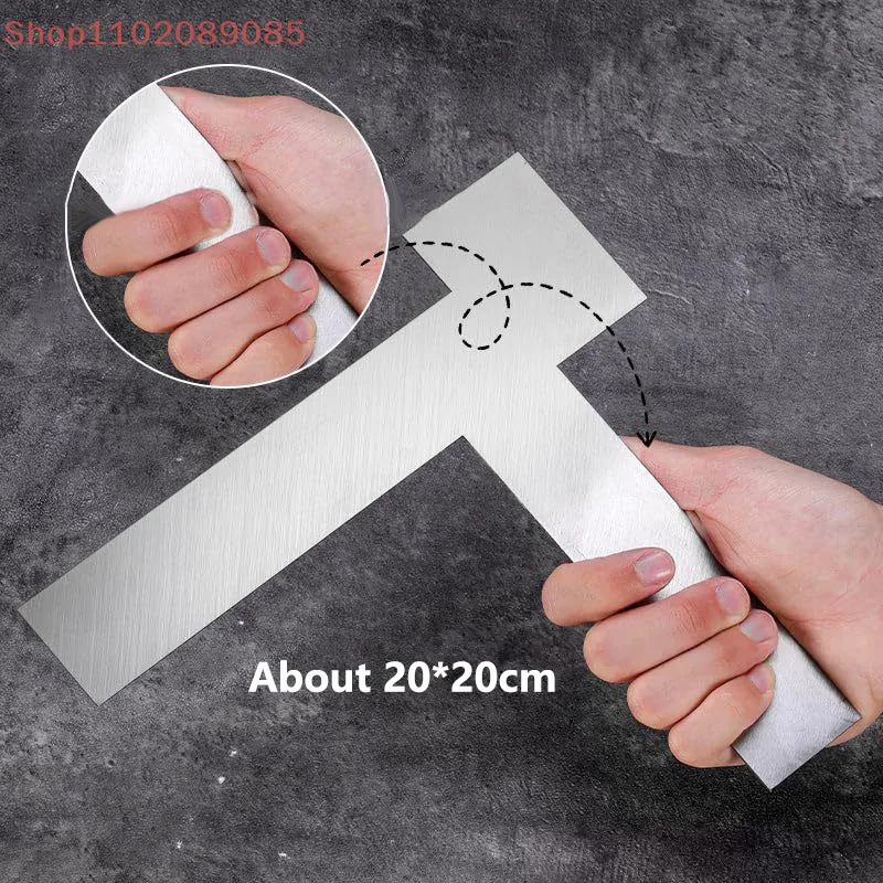 90° Right Angle Level Tool, Stainless Steel, Calibrated for Corner Leveling and Edge Scraping.