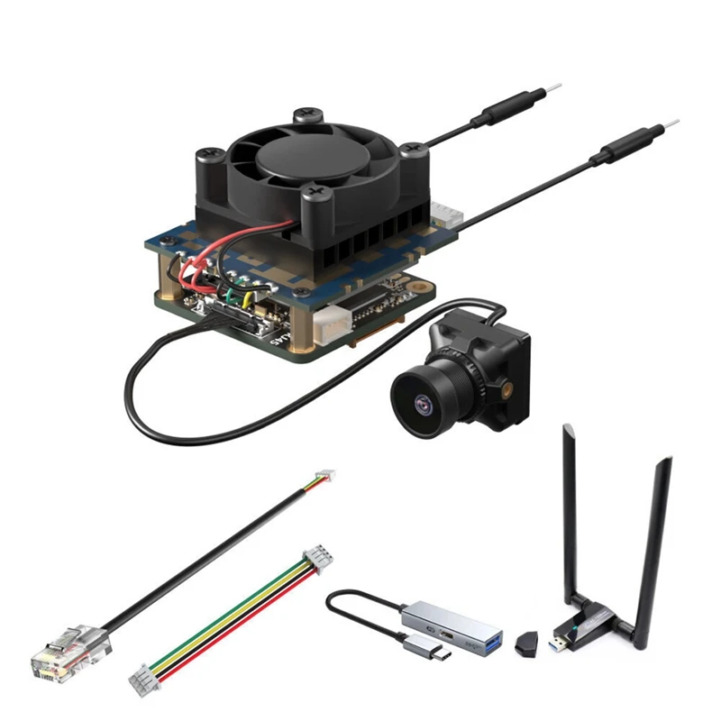 Para câmera runcam wifilink vtx 1080p + 8812au placa de rede para sensor imx415 de asa fixa para drone fpv rc (baseado em openipc)