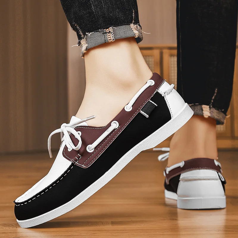 MAEDEF Men's Shoes Loafers Casual Shoes Comfortable Lightweight Breathable Flats Walking Shoes Anti Slip Male Leisure Loafers