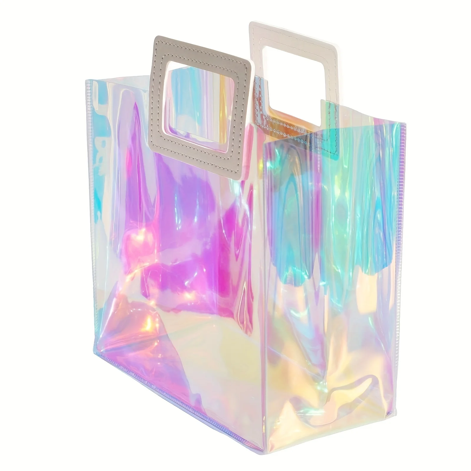 Colorful Transparent Laser Bags for Gift Giving - Ideal for Birthdays, Weddings & Christmas - Retail Stores, Boutiques, Supermar