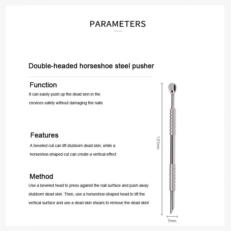 جديد 1 قطعة دفع إهاب الأظافر مانيكير ملعقة إعادة نمو البشرة إخراج مسمار أداة إزالة الجلد الميت العصي مانيكير SPT06 #3