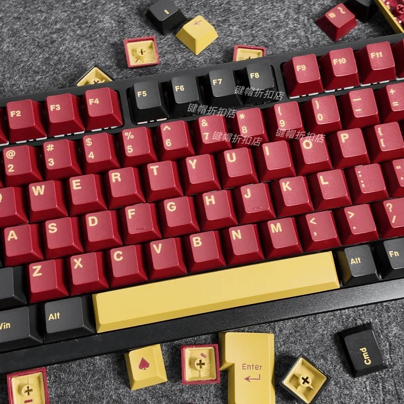 

Red Warrior 163-Key Tri-Color Keycaps ABS Custom Magnetic-Switch Dual-Shot Injection Keycaps