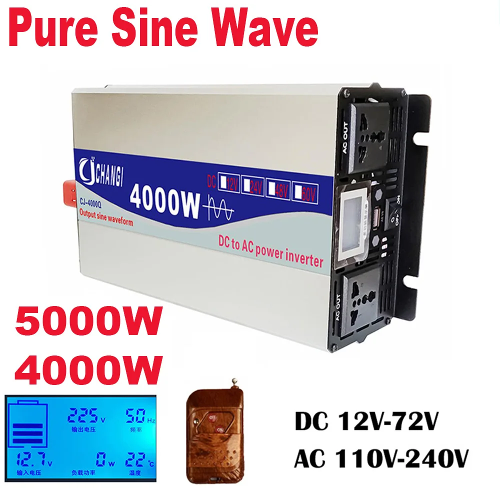 3000 watt Car Power Inverter Voltage Capacity  Transformer 3500W 4000W Converter 12V to 220V/110V Inverter Car Appliances