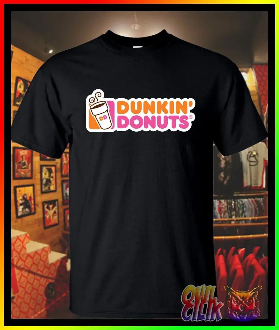 New Item Dunkin donuts Cotton American Funny Logo Men's T-Shirt SIZE S-5XL