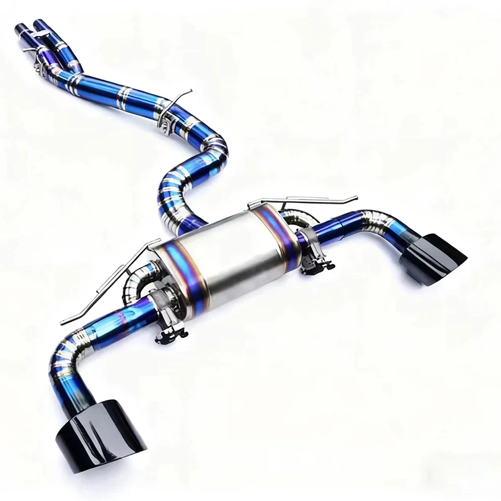 RS3 2.5T Titanium Alloy Blue Burnt 1.2mm Thick Intelligent Valved Exhaust Pipe with Adjustable Sound