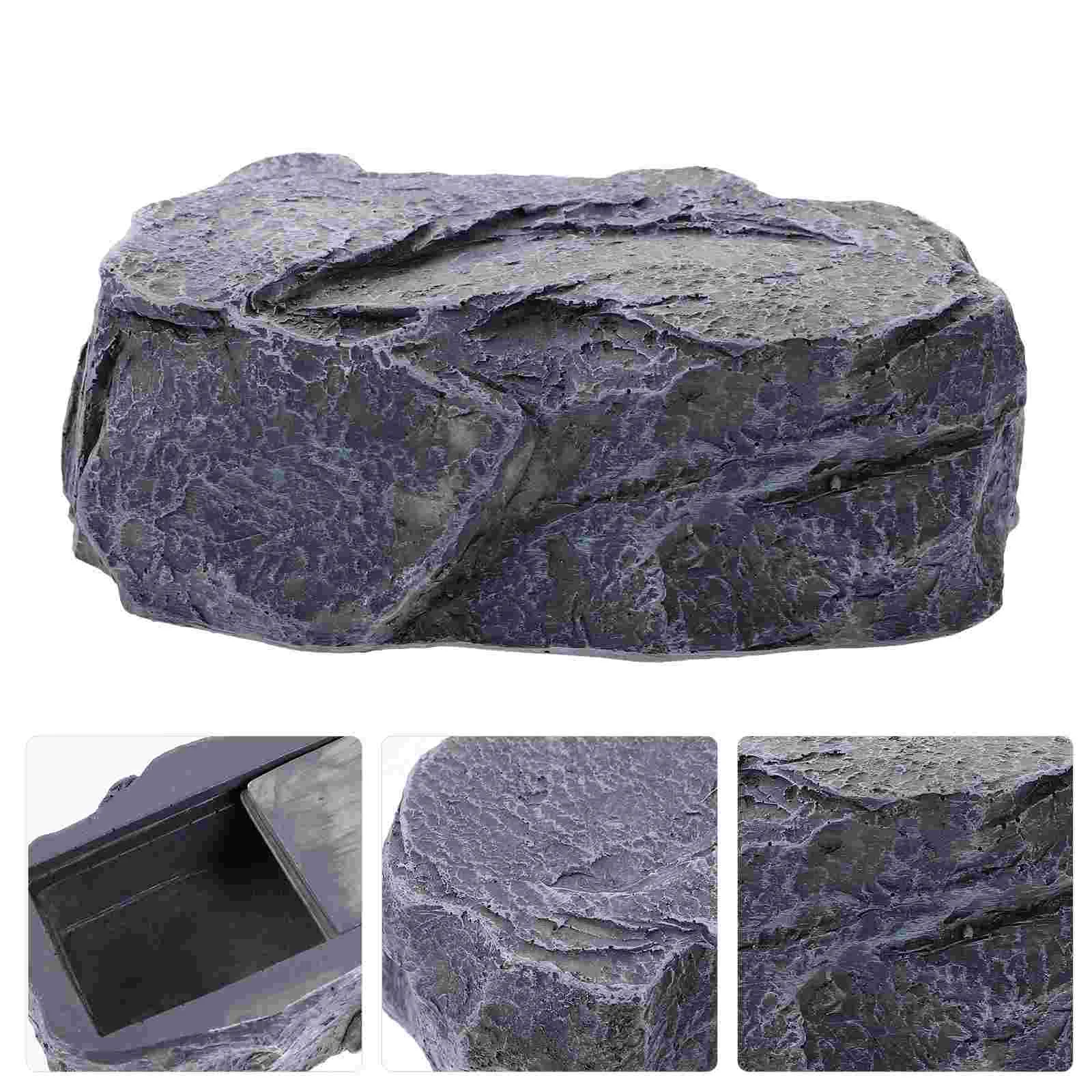 Secret Key Container Simulated Stone Rock Decor Realistic Hiders Resin Security Holder for outside