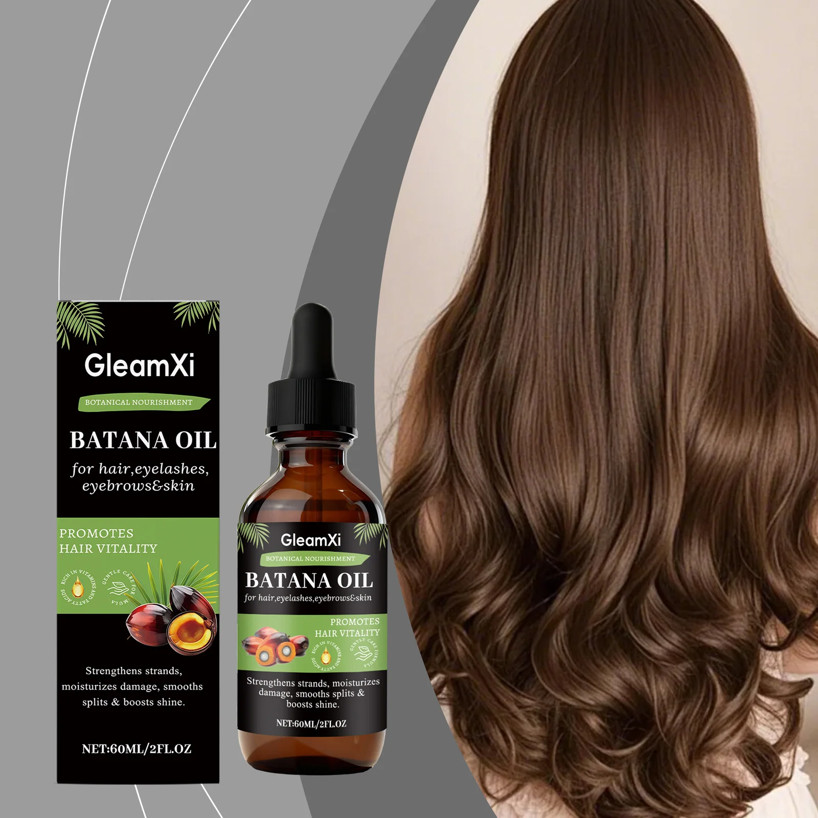 

Batana Hair Care Oil - Gentle Formula Smooths Hair Nourishes Strands Boosts Shine Volumizes Hair & Relieves Dryness