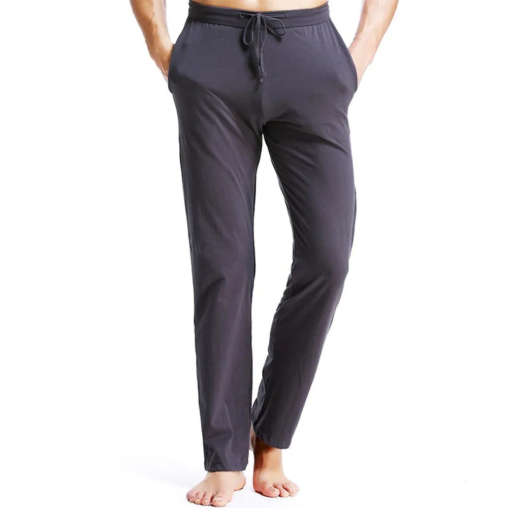 Pantalones de pijama de algodón para hombre, ropa interior térmica, pantalones deportivos sueltos de talla grande, pantalones largos informales para el hogar