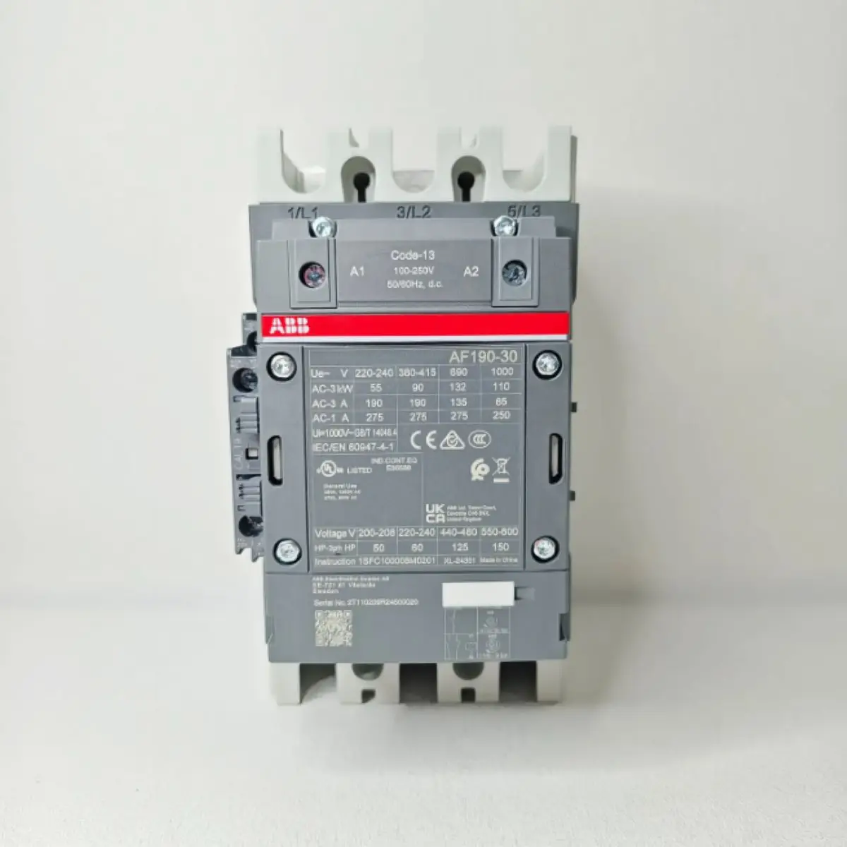 10157163 AF190-30-11-13 100-250V50/60HZ-DC 1SFL487002R1311  Contactor