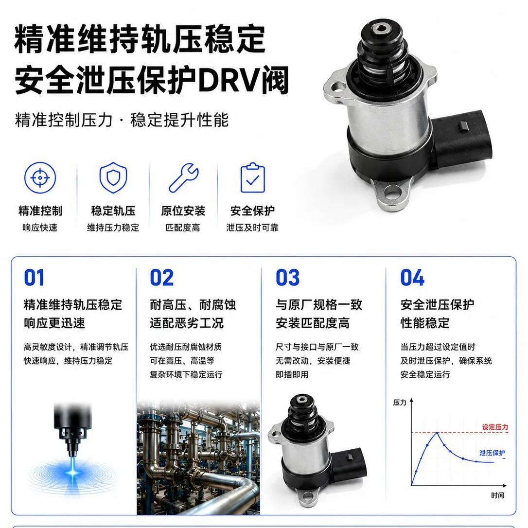 0928400748 0928400768 Common Rail DRV Pressure Relief Safety Protection Valve Diesel Engine Spare Parts