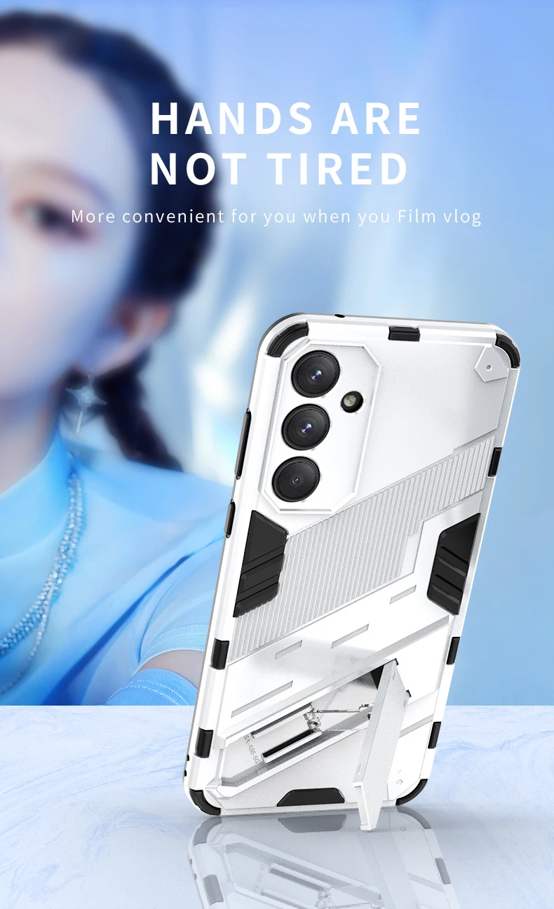 Einfarbige matte Rüstung Halterung vier Ecken stoß feste Handy hülle für Samsung S24 Ultra S21 S22 S23 Ultra Plus A55 A54 A53 A52 – Detail 5