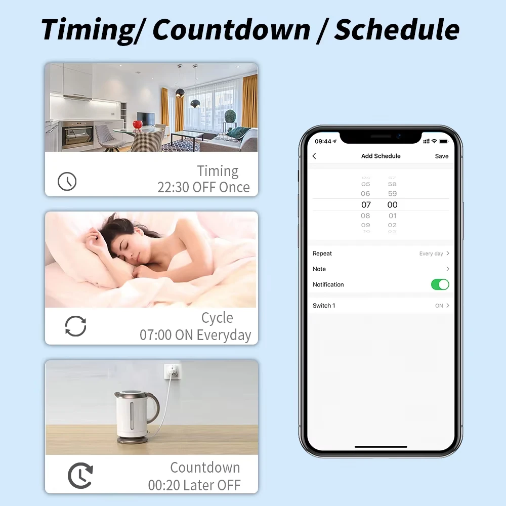 SIXWGH Tuya Wifi Smart Socket UK Plug Home Remote Intelligent Monitoring 16A Power Monitor for Google Home Alexa IP67 SDK