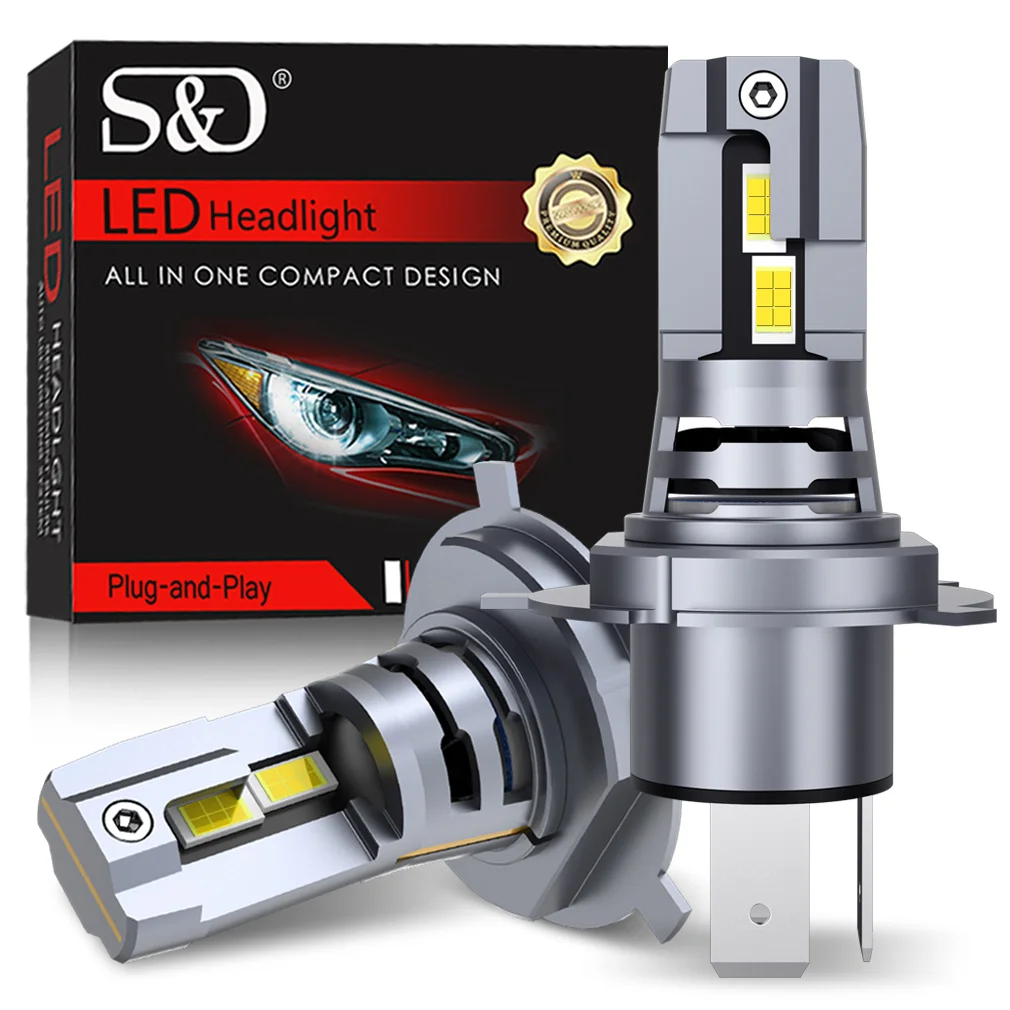 

30000LM Canbus H4 LED Headlight Bulbs 9003 HB2 High Low Beam 120W Car Lights 24 CSP 3570 Turbo Led Diode Lamps 12V 6500K