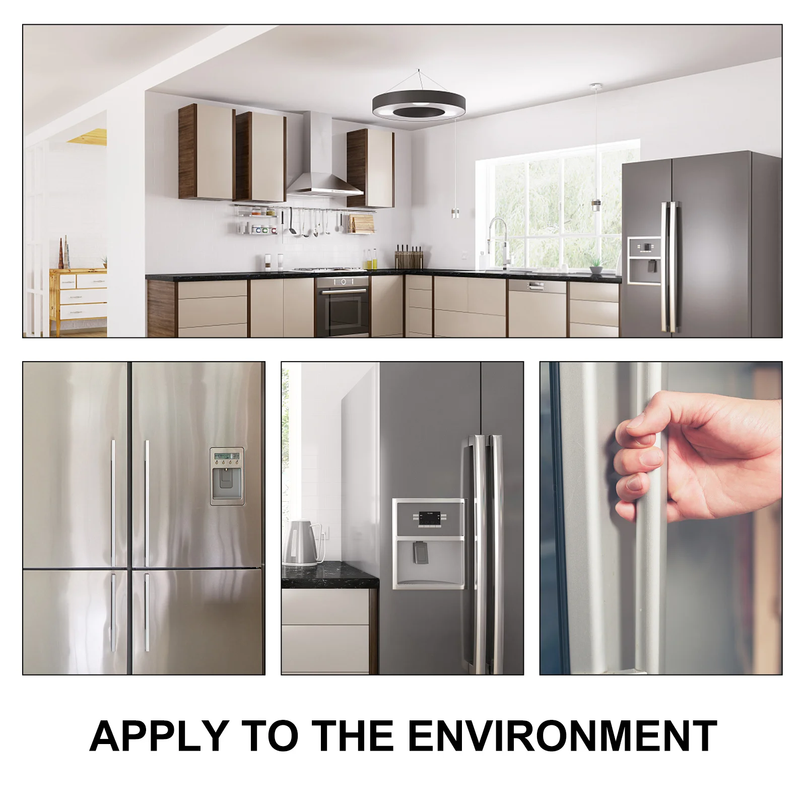 

4Pcs Anti-Grease Handle Covers Linen Material Stain Resistant for Fridge Microwave Oven Dishwasher Cabinet Door Handles