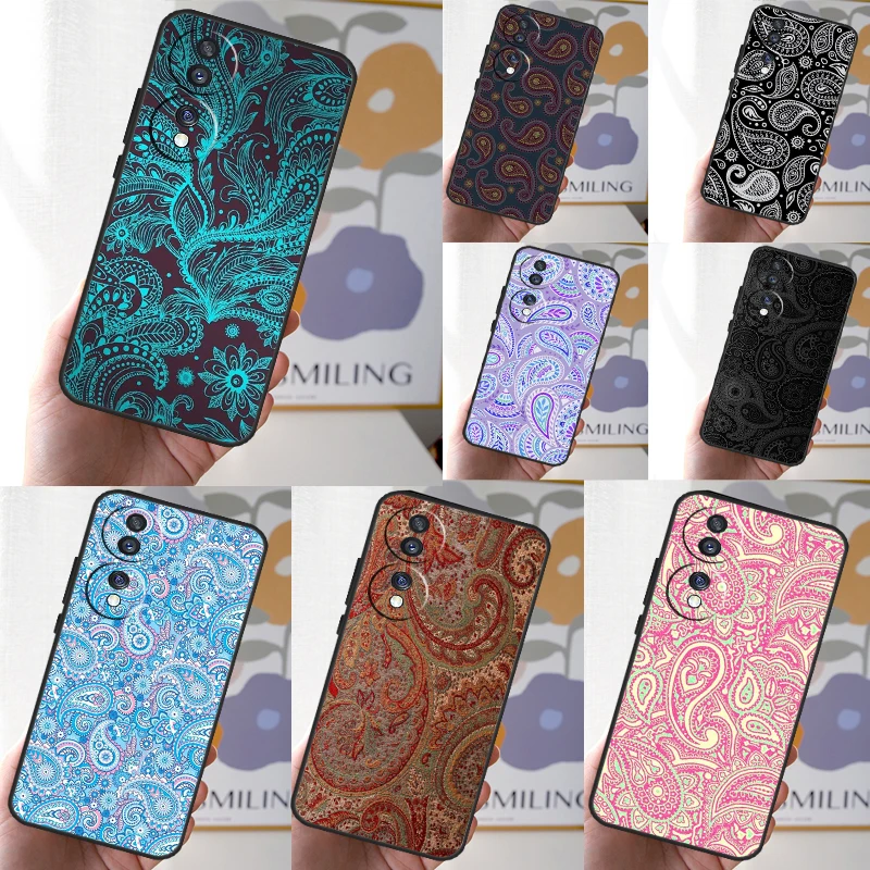 Paisley Pattern Case For Honor Magic 6 5 Pro 10 50 70 90 Lite X7 X8 X9 X6a X7a X8a X9a X8b X9b Back Cover