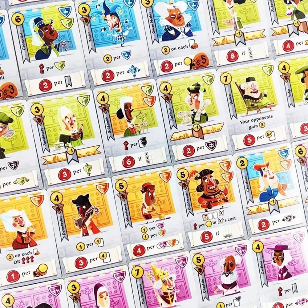 Jogo de tabuleiro combo de castelo, 2-5 jogadores, versão em inglês, jogo de estratégia para festa/família, jogos de cartas de mesa