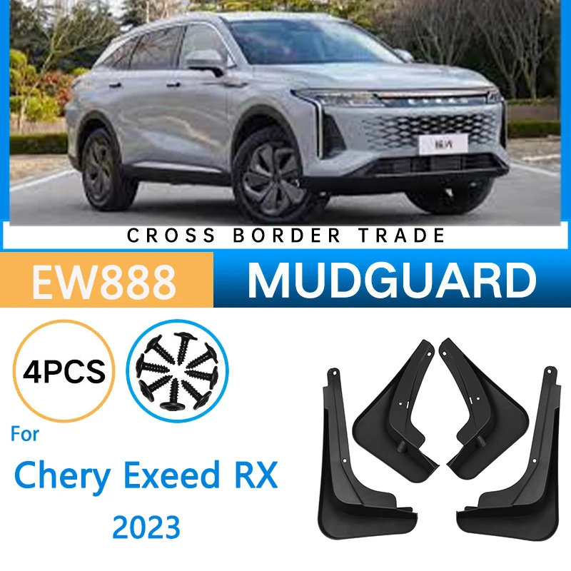 

4pcs Car Fender for Chery Exeed RX 2023 Auto Mud Flaps Guard Wheel Front Rear Splash Flap Car Accessorie Anti-dirty protector