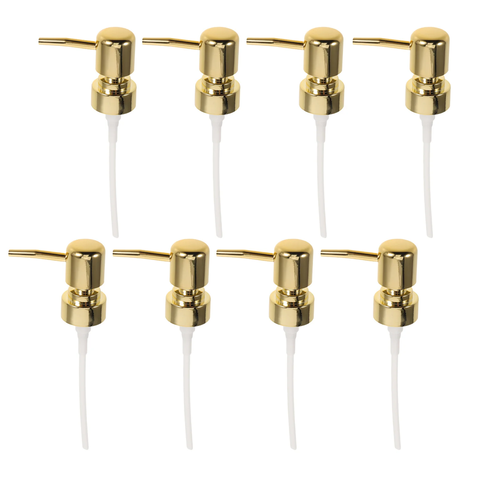 

8Pcs Gold Soap Dispenser Pump Replacement Double Layer Plastic Lotion Pump for Bottles 28mm Neck Size Kitchen Bathroom Shampoo