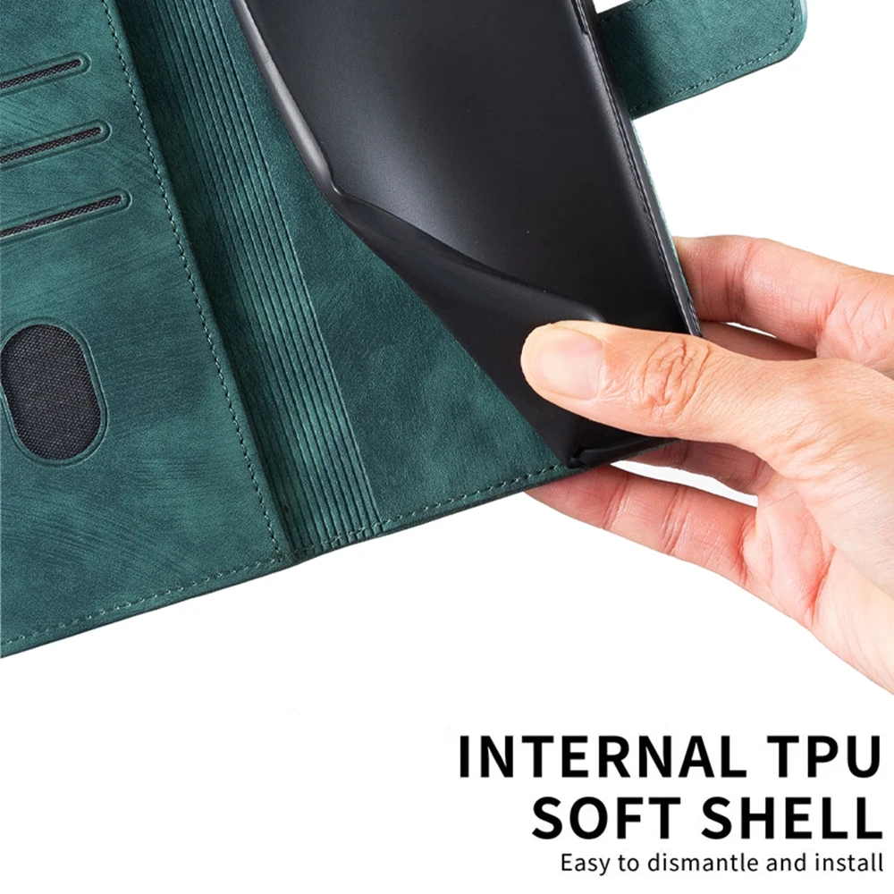 Luxury Leather Wallet Flip Case For Xiaomi Redmi Note 13 Pro/Note 13 Pro Plus 4G 5G | Magnetic Closure & Card Slots Phone Cover