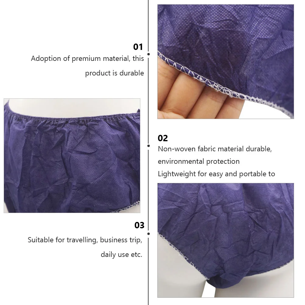 50 Pcs Non- Woven Bras Men High Cut Briefs Men Underware Disposable Spa One Time Use Underpanties