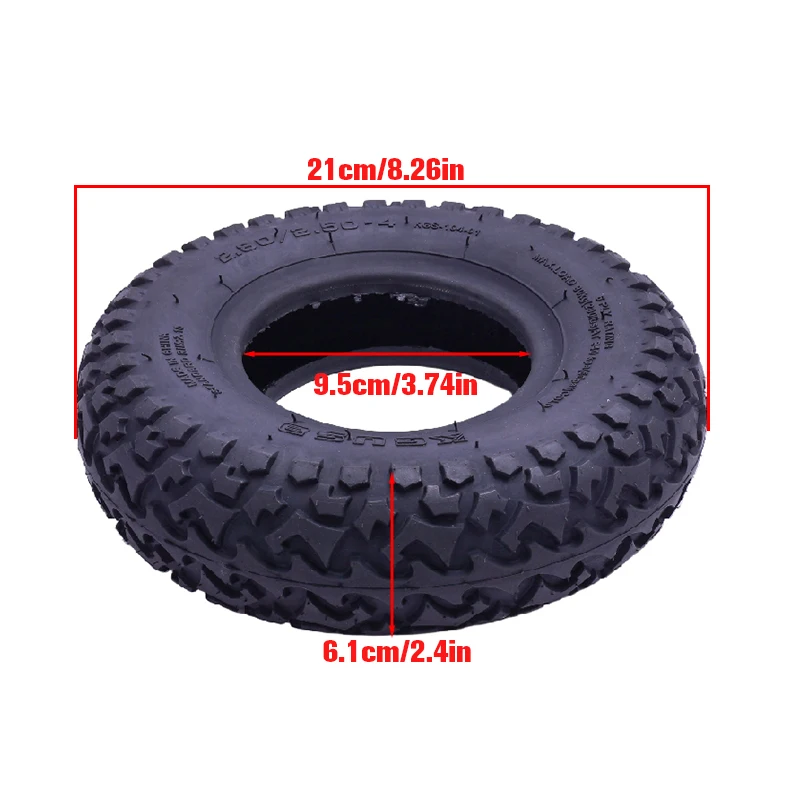 2.80/2.50-4 Tire Inner Tube Set Electric Scooter Balance Bicycle Handcart Wheel Inner Tube Inflatable Tire,Non slip Rubber Tire