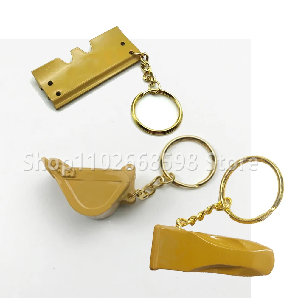 8H5306 5P8500 For Excavator Heavy Equipment Keychain F0002 Ignition Key with Bucket Key Chain