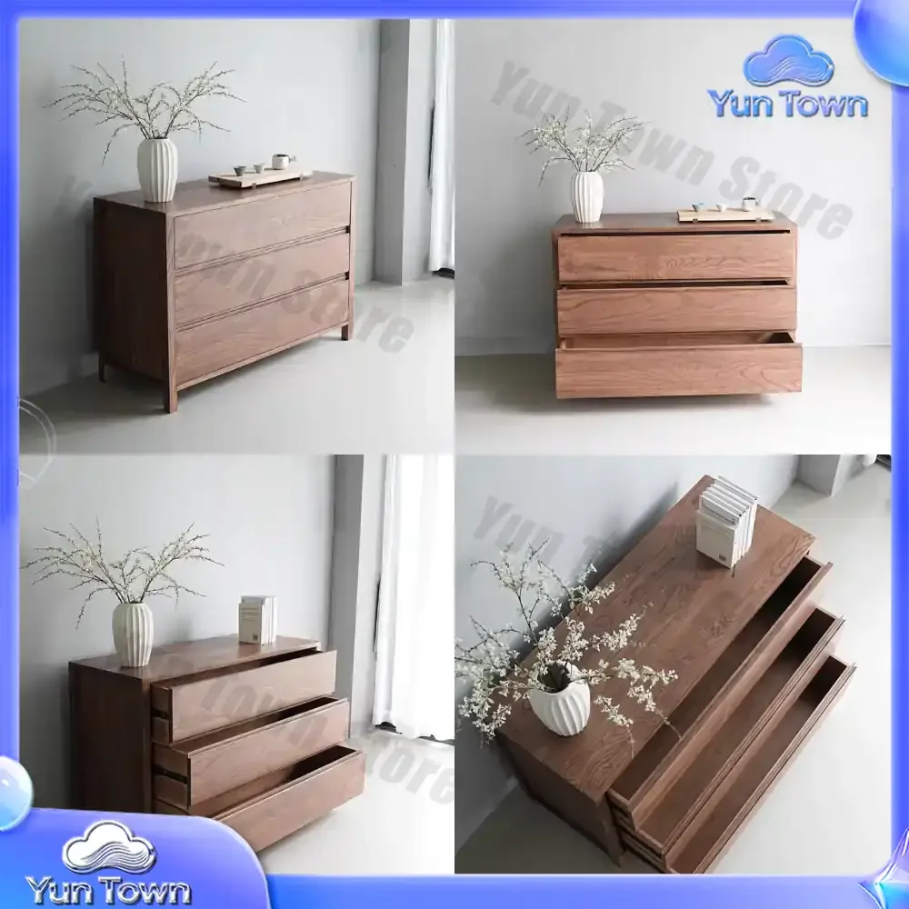 Wabi-**** style solid wood Nordic modern simple locker entrance channel living room dining room bedroom home furniture home