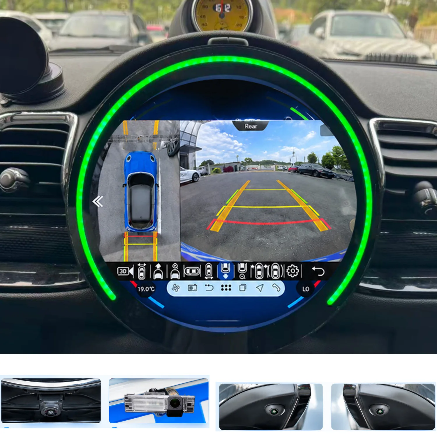 Android auto Car radio Carpaly GPS Navigation Multimedia Screen+360 panoramic camera For BMW Mini Clubman F54 Cooper D S One D