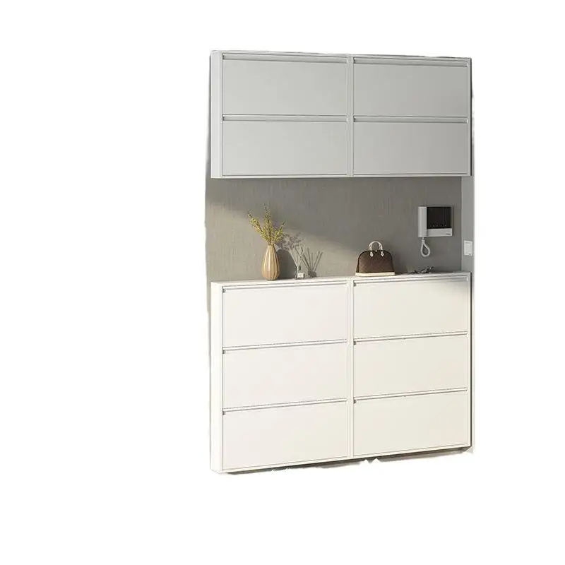 

Ultra-thin shoe cabinet, household, multi-layer, storage, entry door, shoe change, wall hanging