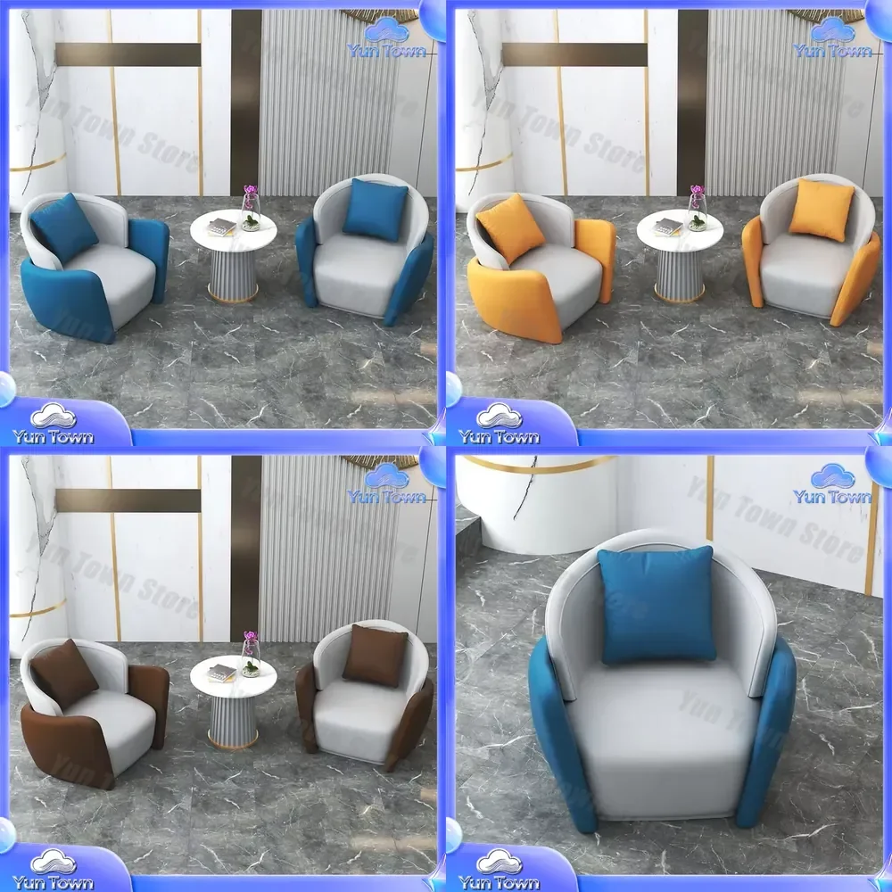 Hot-selling Modular Single Sofa Coffee Table Combination for Modern Velvet Leisure Living Room Chair with Metal Legs Home