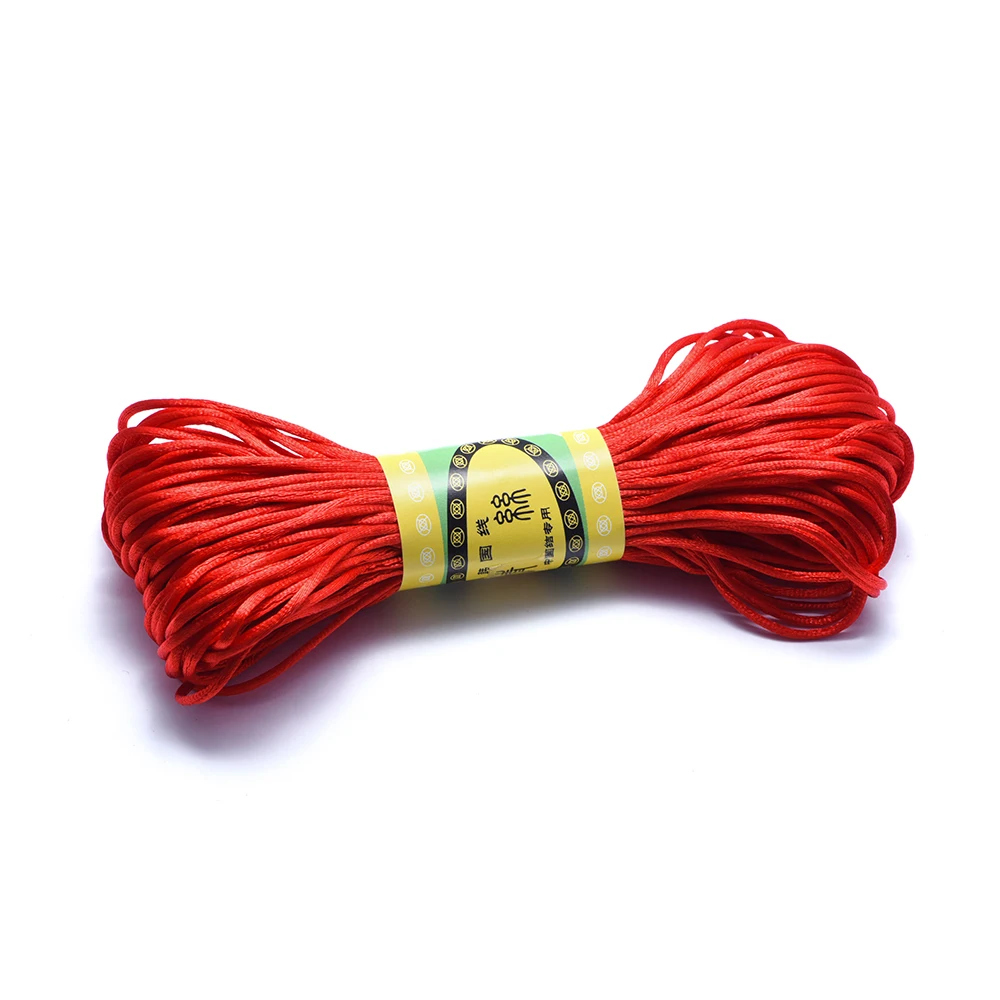 20m 1.5mm Mix Color Satin Nylon Trim Cord DIY String Necklace Bracelets Cord Chinese Knotting Silk Macrame Cord Beading