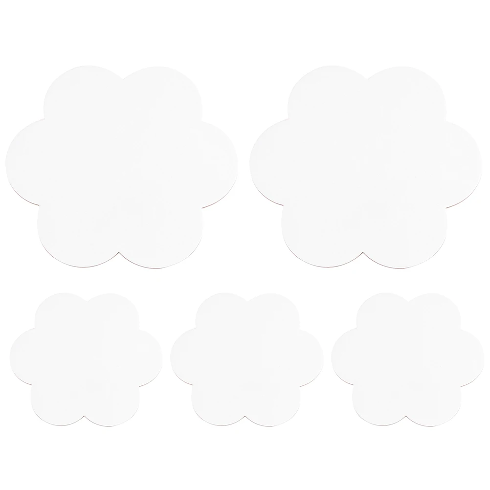 

5 Pcs Flower Shaped Oil Painting Canvas Boards 7 5x7 5cm Durable Blank Panels for Craft Beginner Paint Supplies