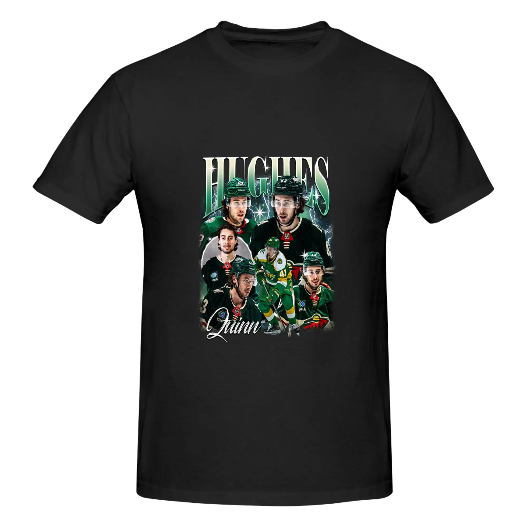 Camiseta divertida Vintage Quinn Hughes Essential con estampado para hombre, camiseta Unisex Kawaii