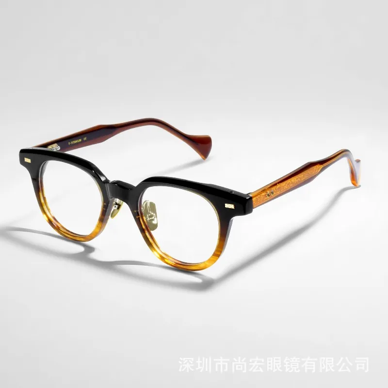 

2026 Japanese Handmade Small Blue Light Glasses OTW6004 Retro Square Men Acetate Brand Designer Myopia Frames for Women Eyewear