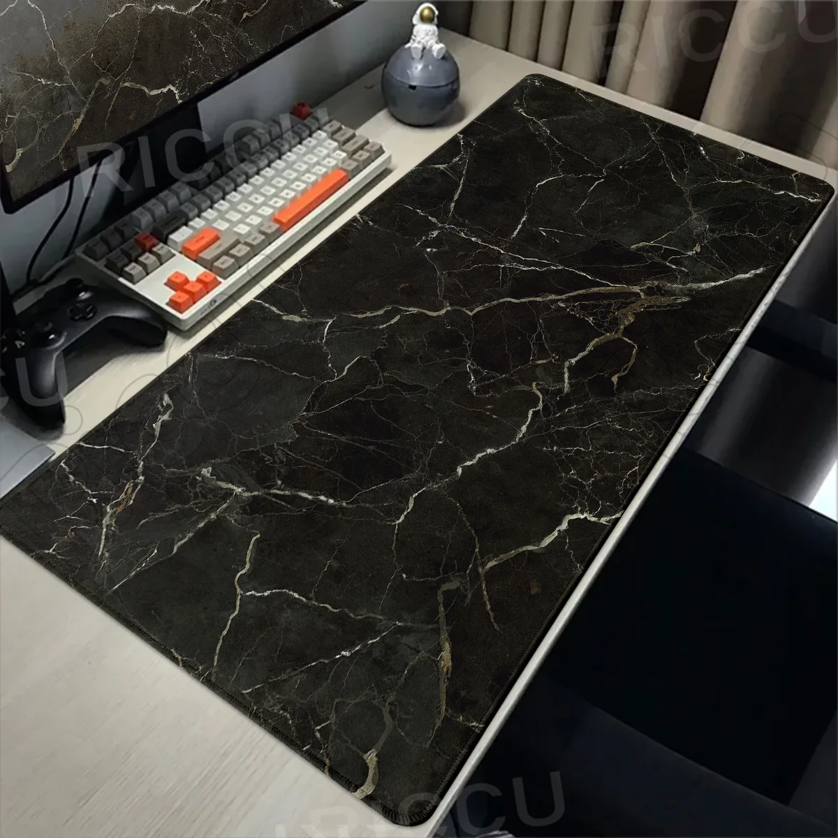 

Marble Texture Mouse Pad Large Computer Office Table Mat Game Playmat XXL 90x40 Rubber Anti-slip Gaming Keyboard Mat XS Desk Pad