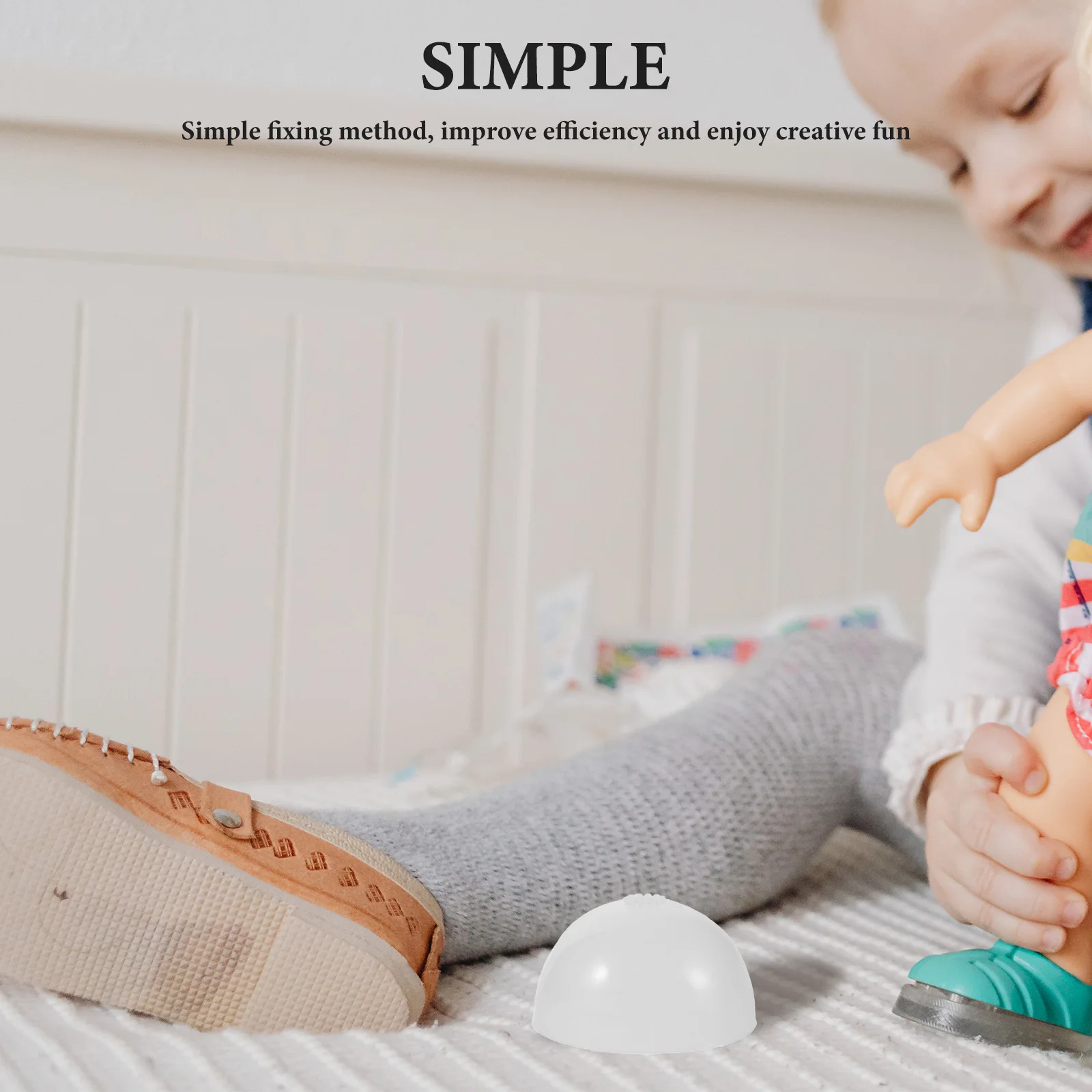 

4pcs Silicone -19Cm Head Circumference Anti-Slip Flexible Hair Holder For Bjd Styling Base For Making