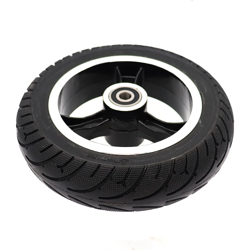 200x50 solid tires have strong durability and are suitable for hand pushed flatbed trucks/handling vehicles