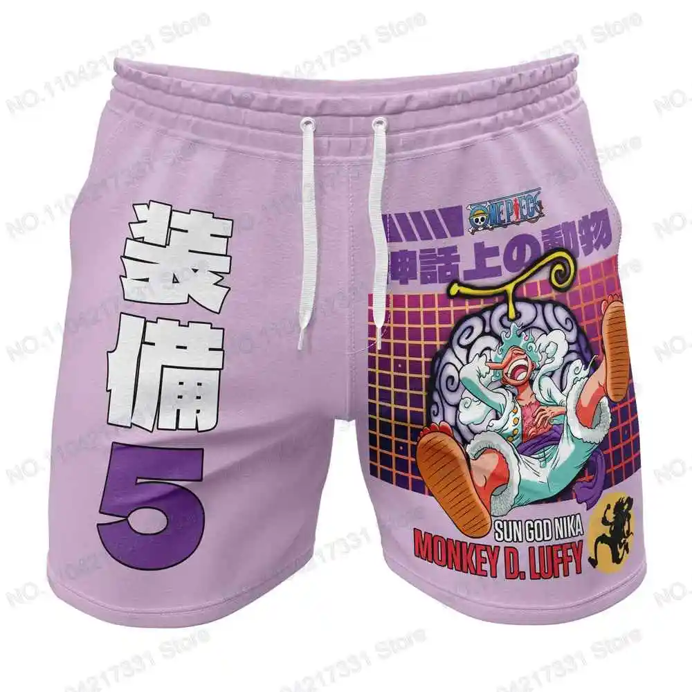 

One Piece Cartoon Anime Rash Guards Surfing Jersey Beach Shirts Swimwear Diving Gym Shorts MMA BJJ Men Jiu Jitsu Fitness Sets